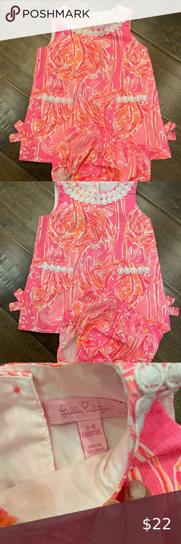 Baby Lilly Pulitzer Tiki Pink Dress & Bloomers This bright p