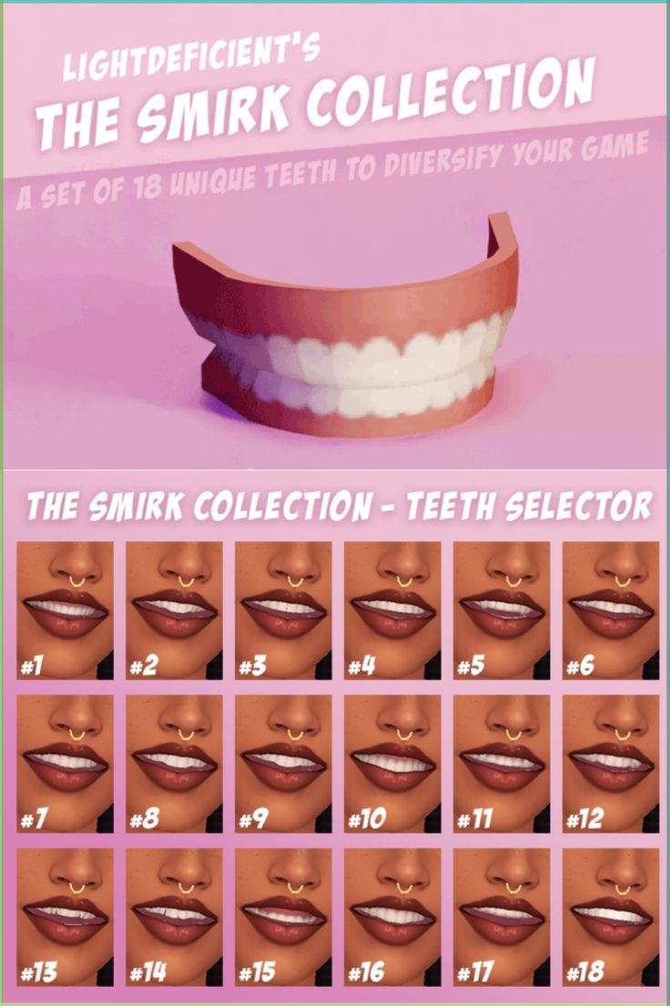 Discover a game-changing Sims 4 teeth CC pack at number 9 on