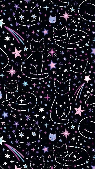 Sparkly cat constellations to brighten the night sky 💫 #artr