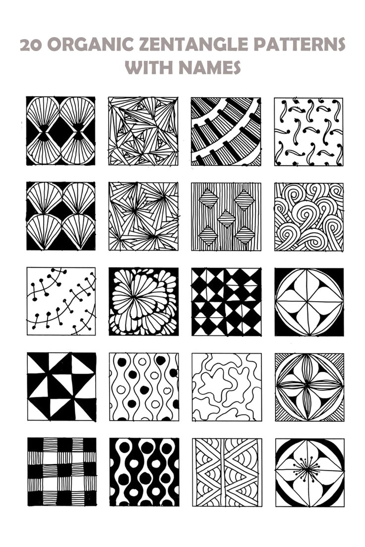 Looking for beautiful organic Zentangle patterns? This colle