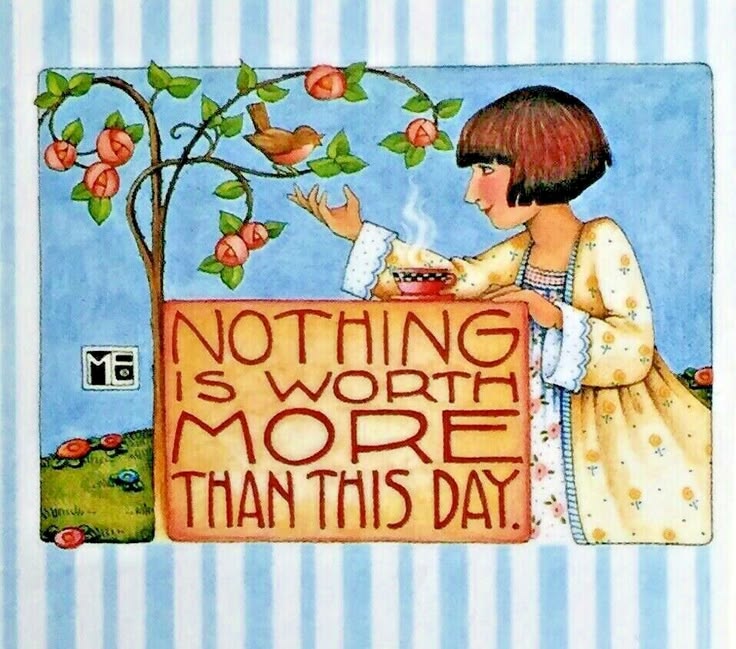 New! Mary Engelbreit Handmade Magnet-Nothing Is Worth More T