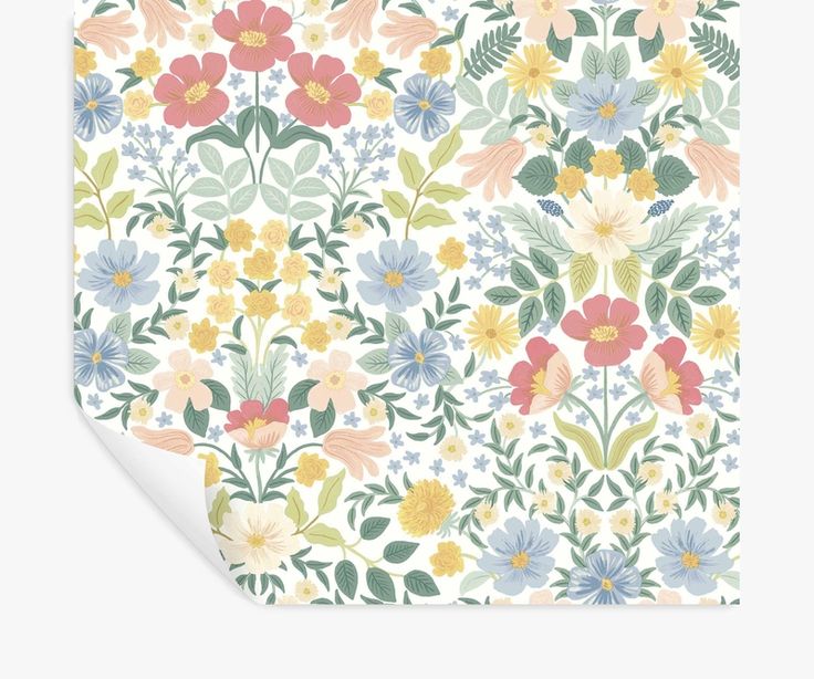 Pastel Multi Bramble Garden Peel & Stick Wallpaper | Rifle P