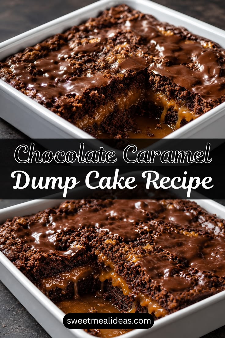 Save This Chocolate Caramel Dump Cake is the ultimate easy d