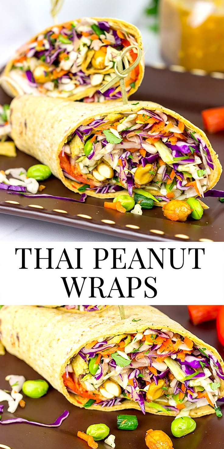 The best lunch! Love making these Thai Peanut Wraps!!.vegeta