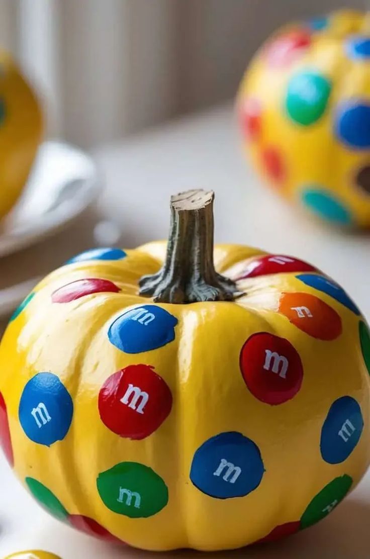M&M's - painted pumpkin ideas