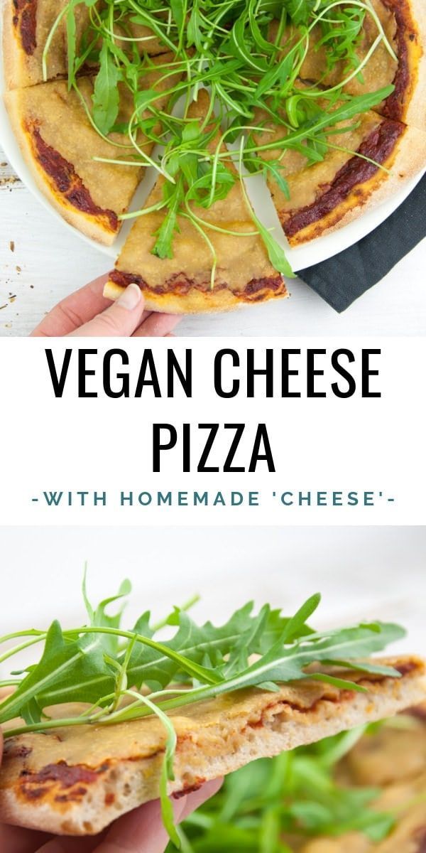 Vegan Cheese Pizza with homemade 'Cheese'! - Are you craving