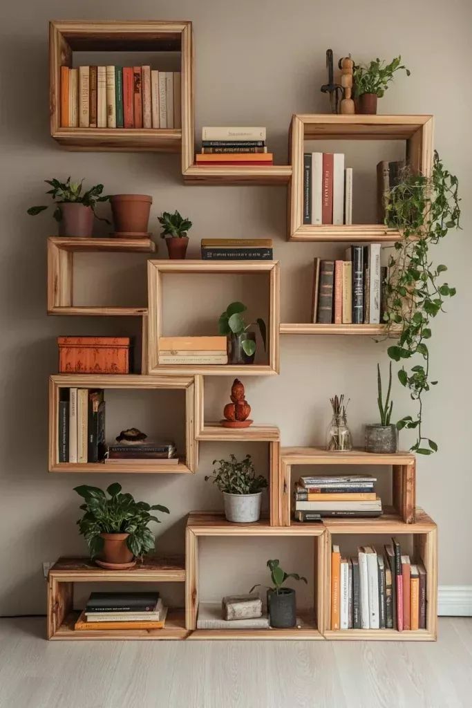 Discover easy and stylish wood shelf tutorials including flo