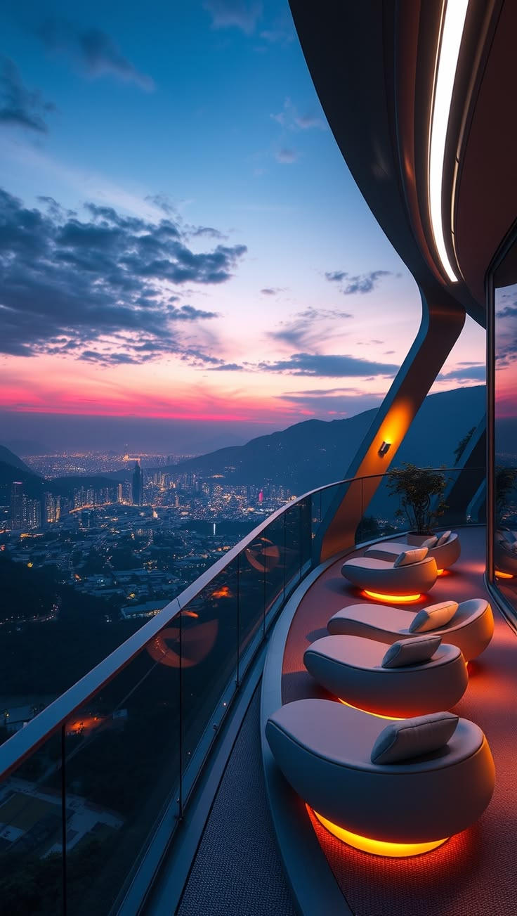 “Curved metal balconies feel like orbiting outdoor fresh air