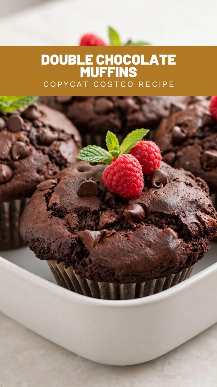 Learn how to make copycat Costco double chocolate chip muffi