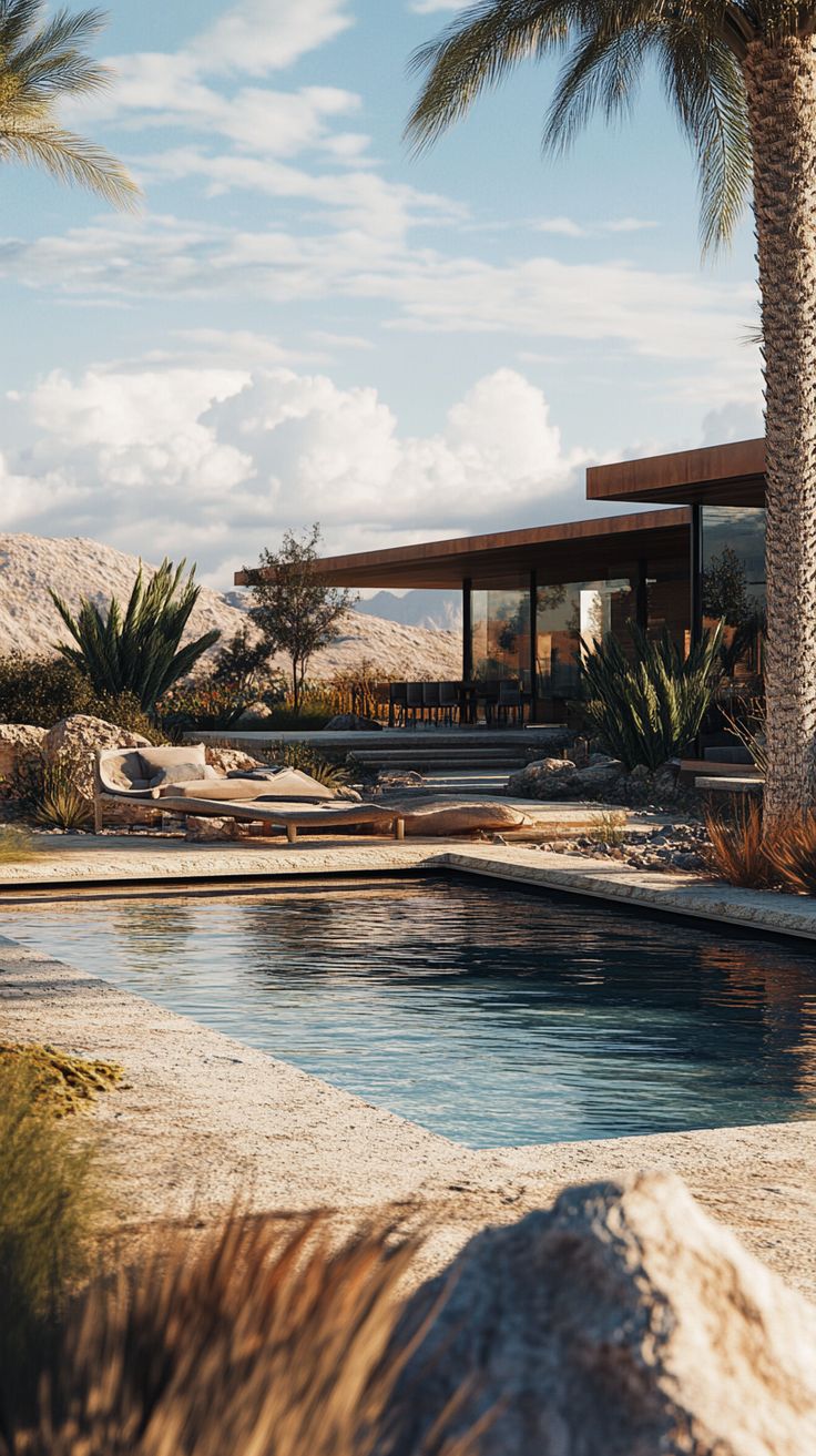"Chic desert oasis with exclusive pool and garden"