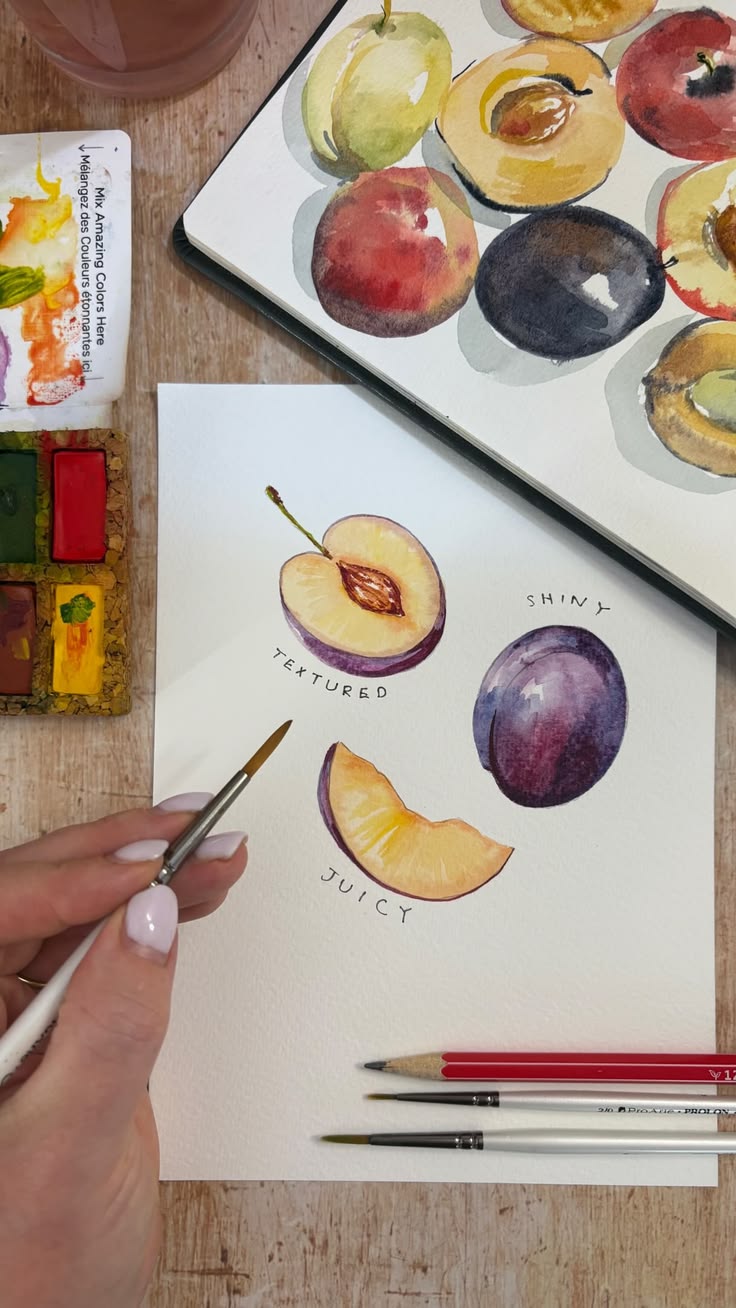 Three textures, one plum! Try capturing the shiny skin, the 