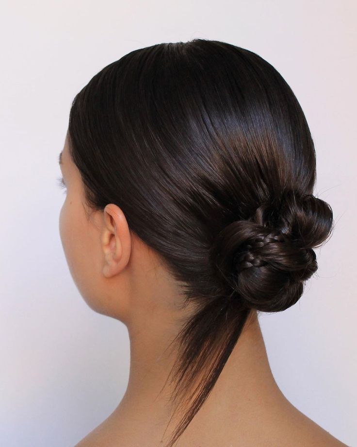 Minimalist Twisted Bun for Bridesmaids