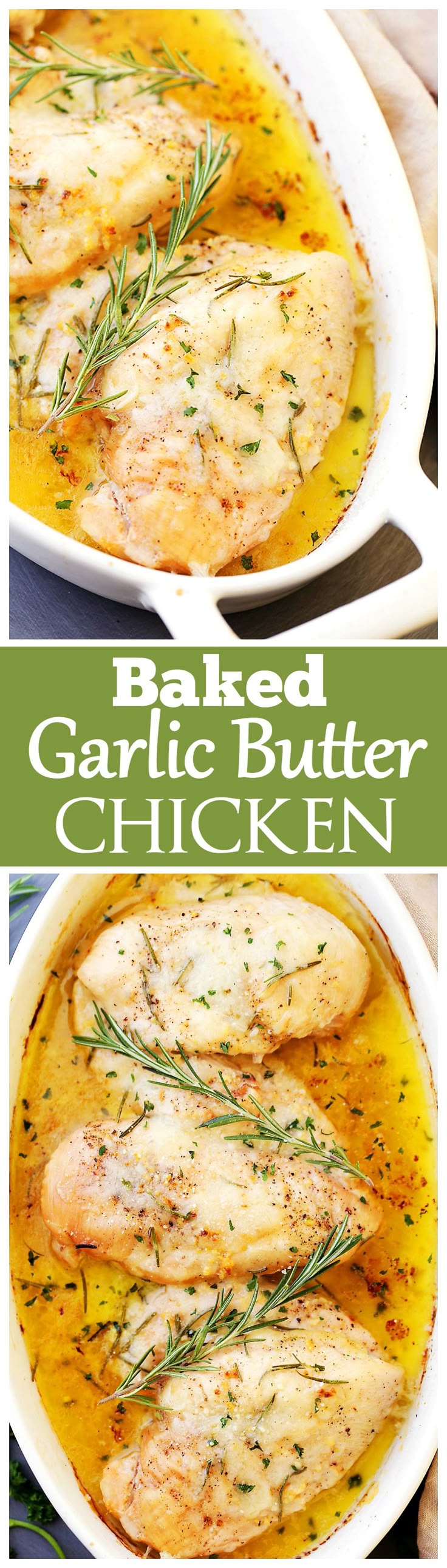 Baked Garlic Butter Chicken - Super quick, easy and SO delic
