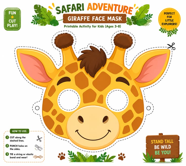 "Stand tall, be wild, be you!" 🦒 Let your little ones unleas