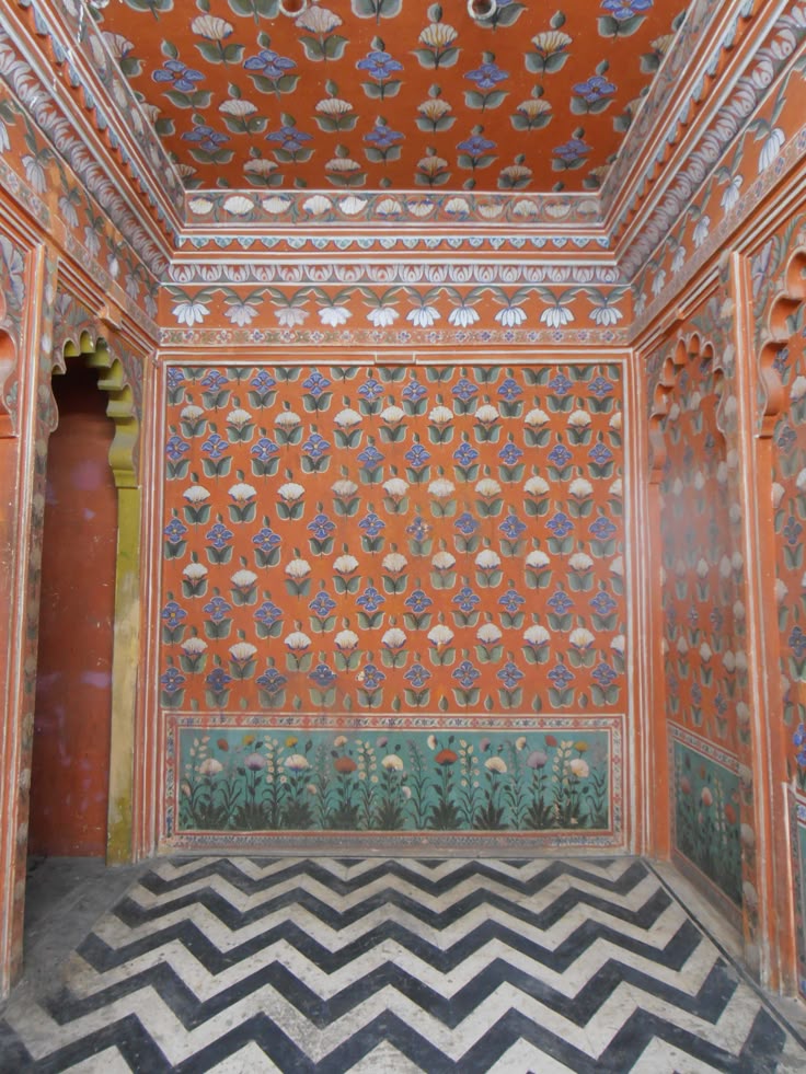 Chevron actually is an Indian pattern. Lotus room, Udaipur P