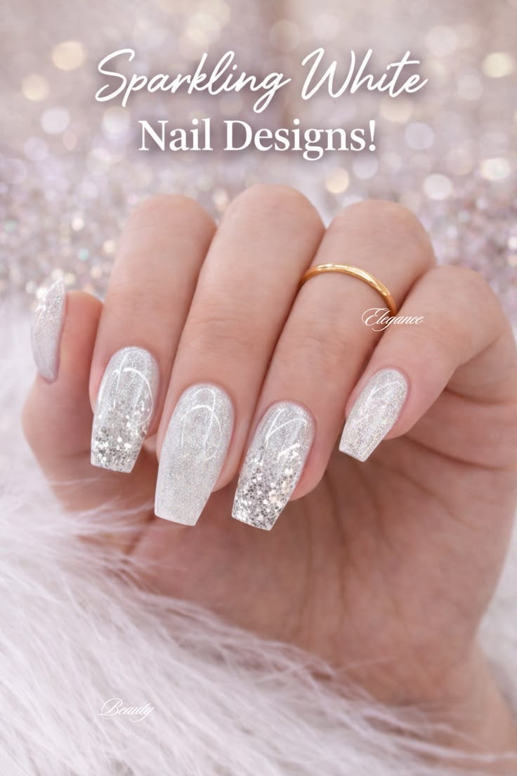 Add a touch of sparkle to your look with these elegant white