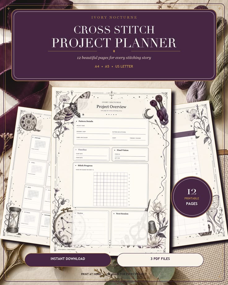 Twelve printable pages that keep every project straight: wha