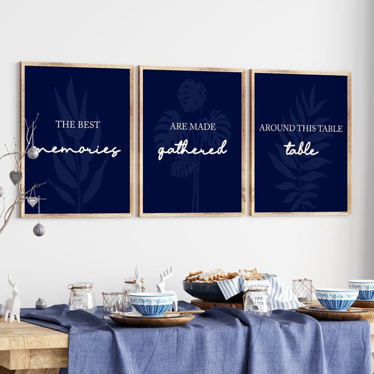 #Diningroomquotes to #decorate your #diningroom with. #bluek