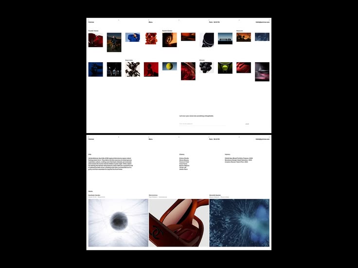 The template is built for portfolios where image, motion, an