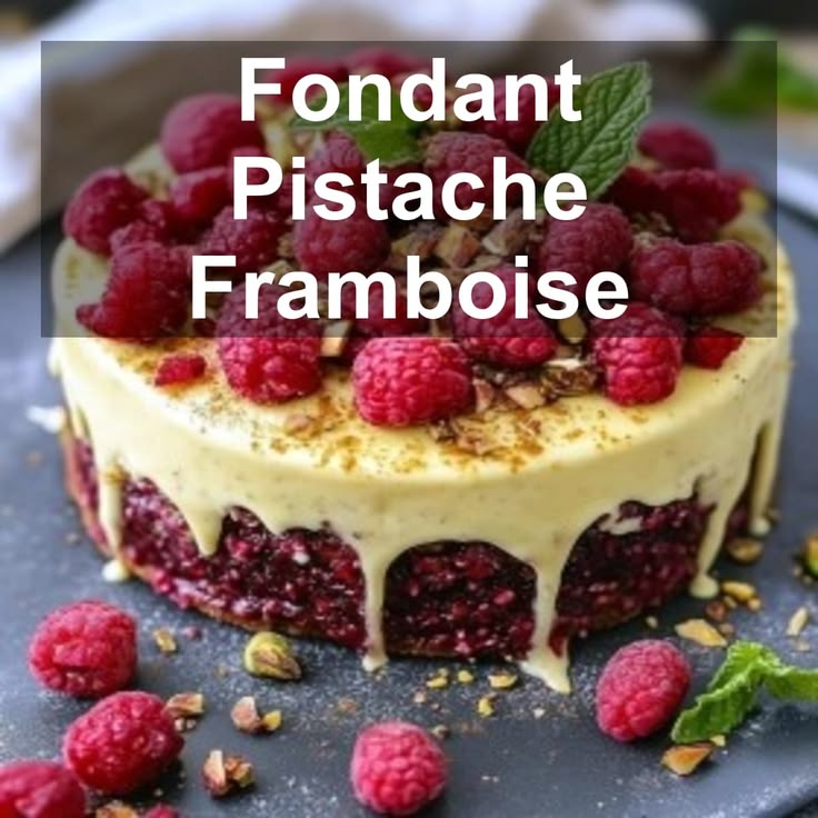 Découvrez le fondant pistache framboise, une recette exquise