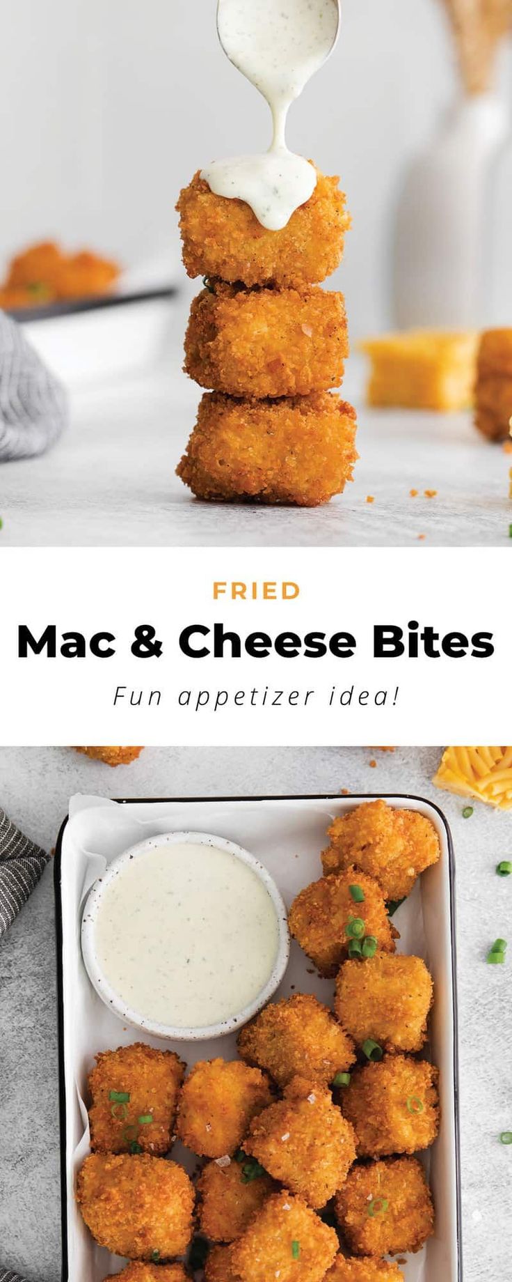 Fried mac and cheese is such a fun thing to make for a party