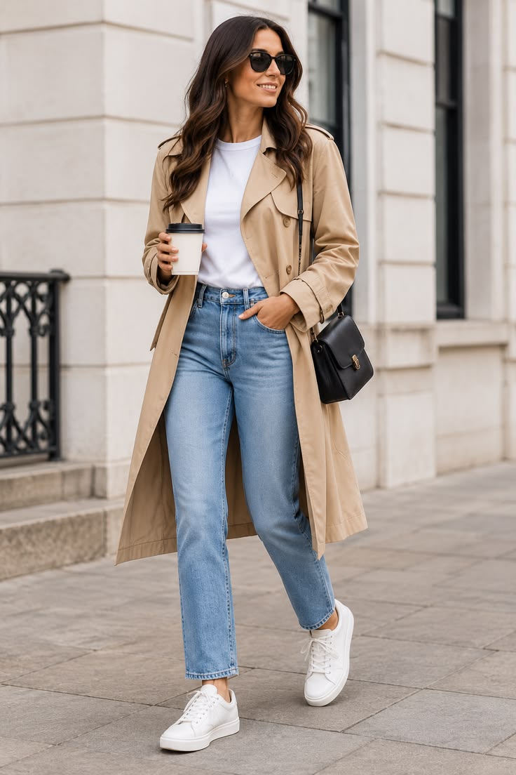 Keep everyday style simple and chic with a classic trench co
