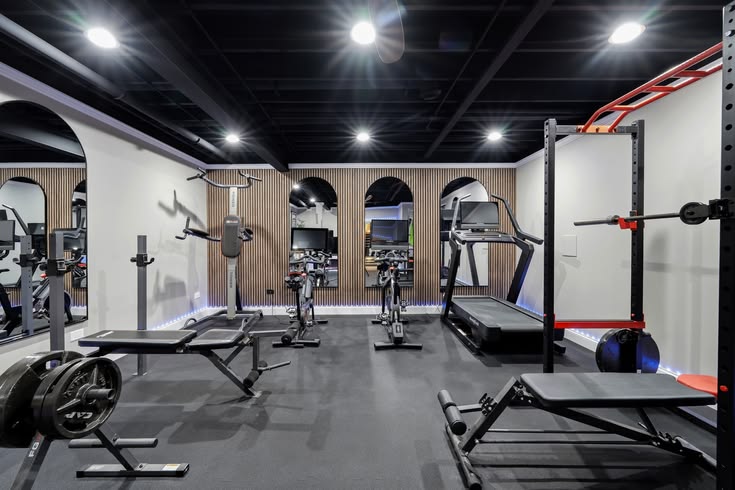 Basement home gym inspiration 💪

A finished basement home gy