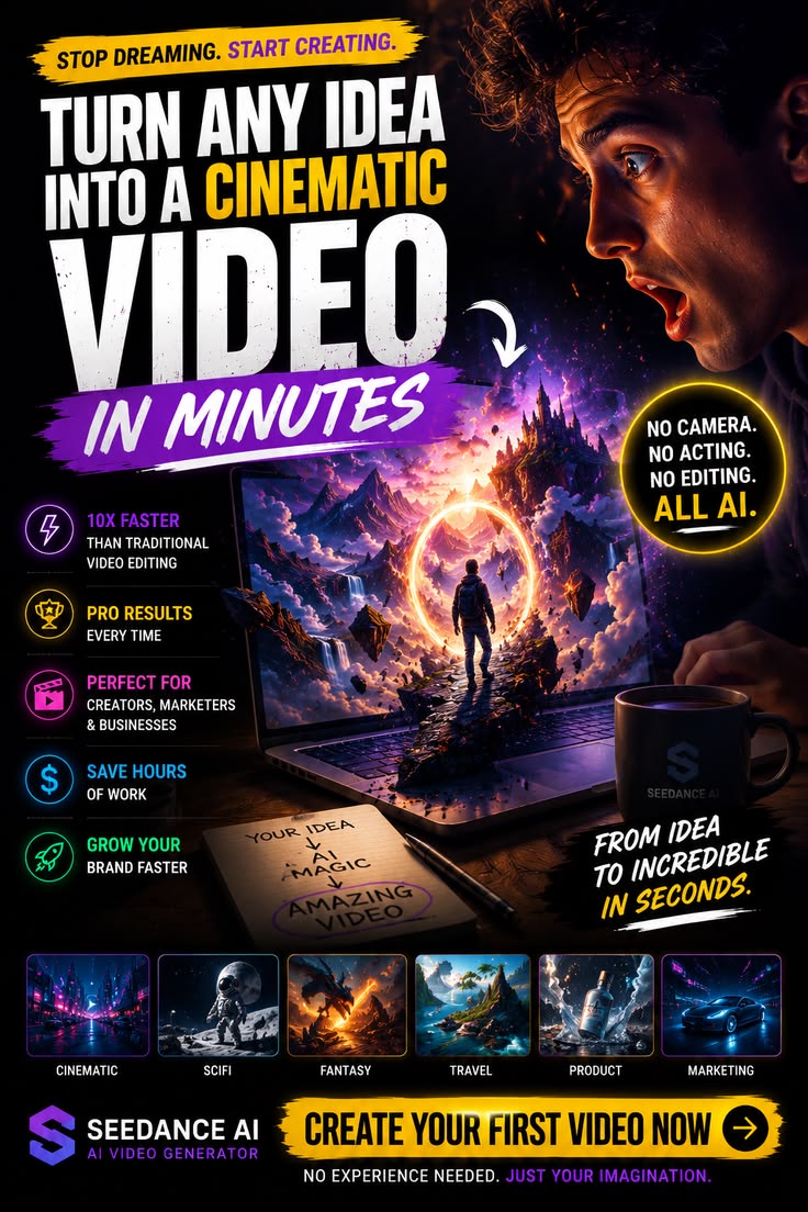 Create breathtaking AI videos in minutes—no advanced editing