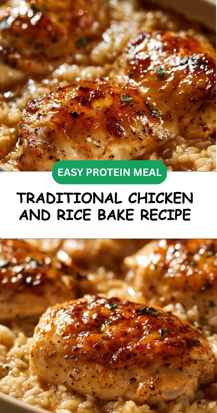 This hearty Chicken and Rice Bake is an easy, comforting din