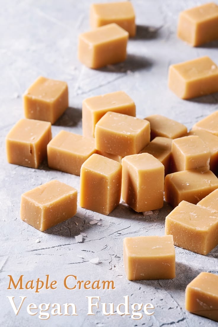 Vegan Maple Cream Fudge Recipe that everyone loves! Dairy-fr