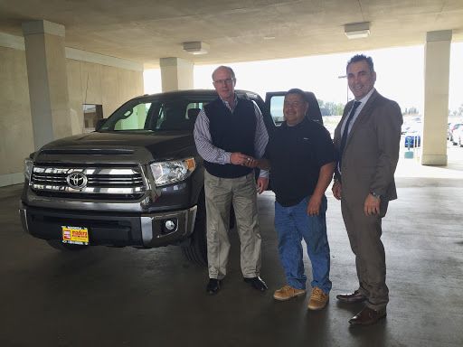 Key presentation to 2016 Tundra Giveaway winner, Eddie Casti