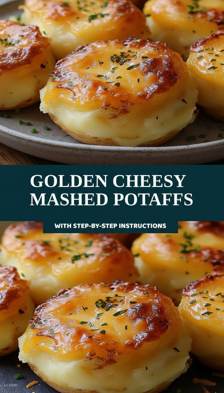 Delight in these Golden Cheesy Mashed Potato Puffs, the ulti