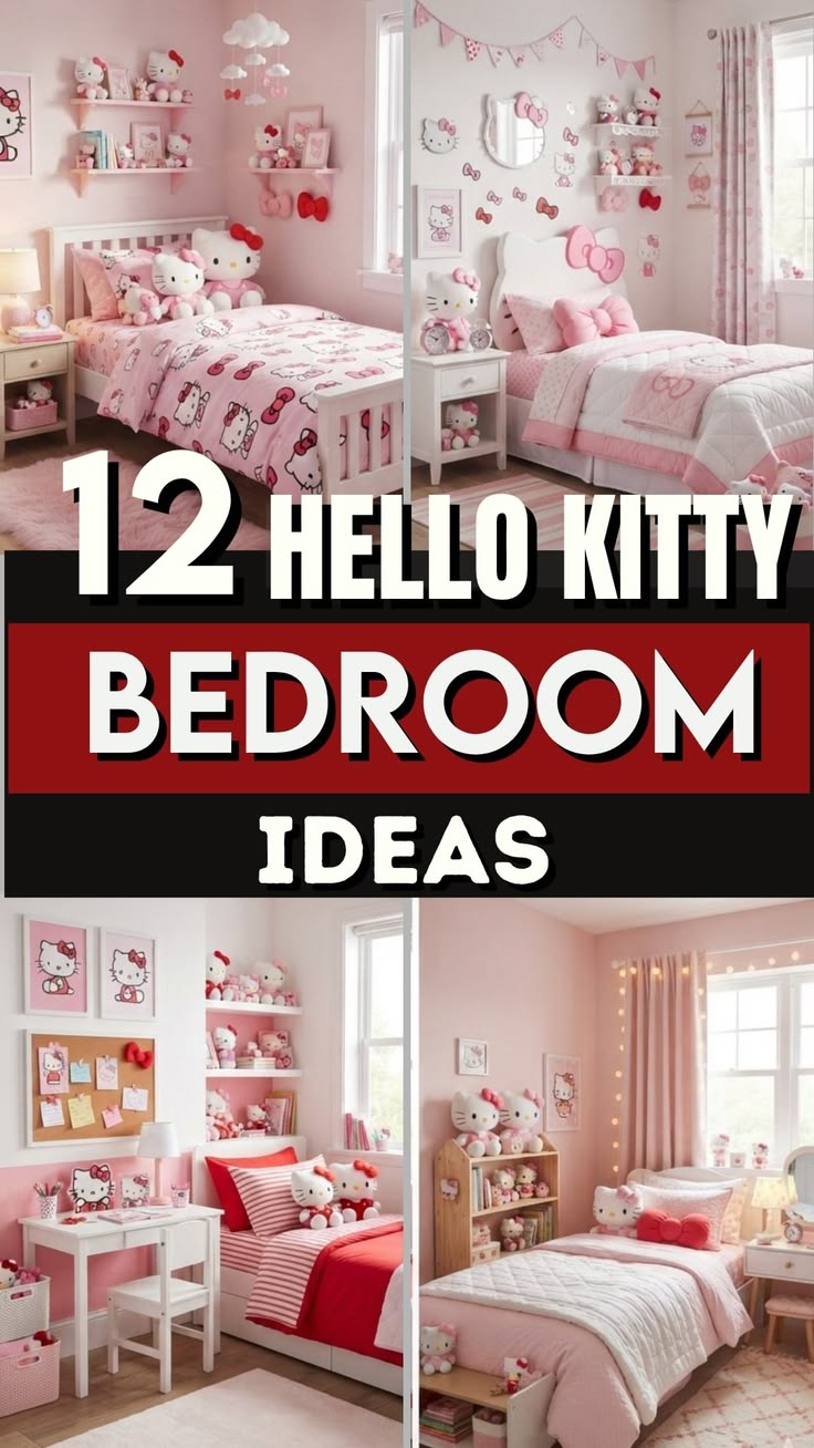 These Hello Kitty Bedroom Ideas are perfect for kids and swe