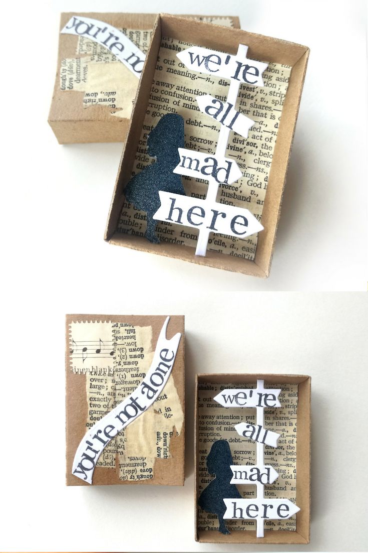 We're all mad here :) Alice in Wonderland tiny diorama - com
