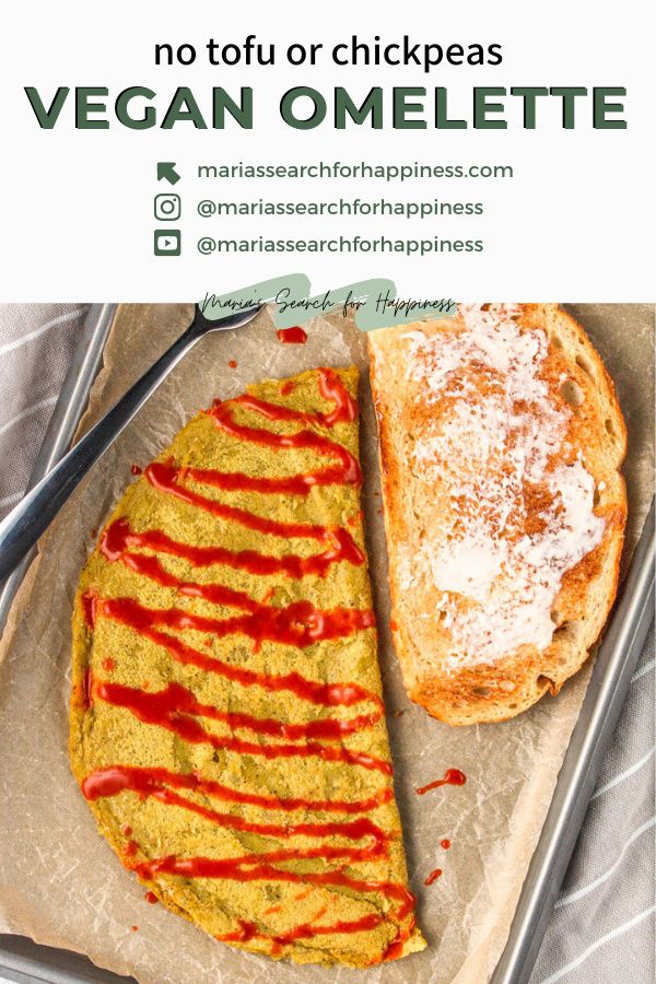 This easy vegan omelette is made without tofu or chickpeas. 