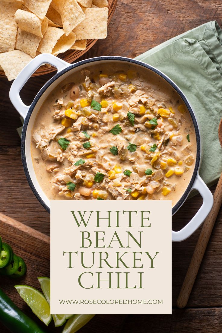 This white bean turkey chili is a flavorful and comforting d