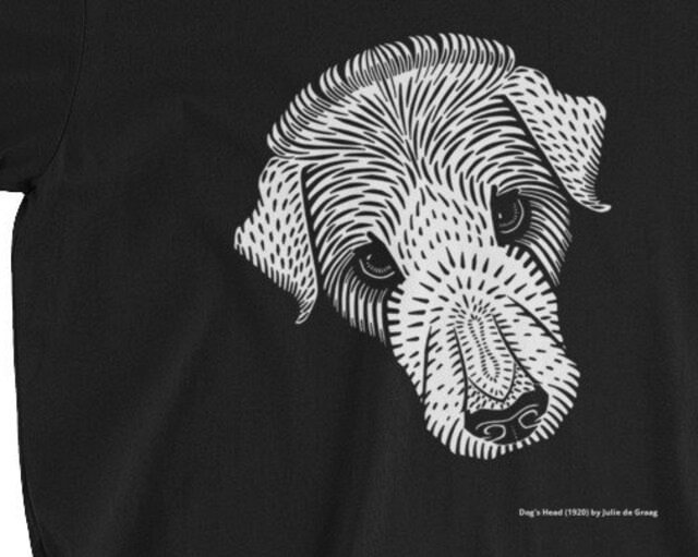 TERRIFIC TEES* Dog's Head Unisex Short Sleeve V-Neck T-Shirt