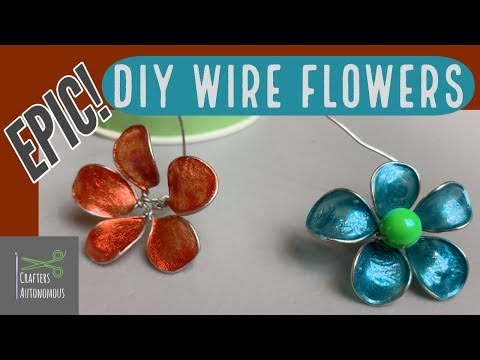 Wire Flowers with Glue and Nail Polish | Learn How to Make t