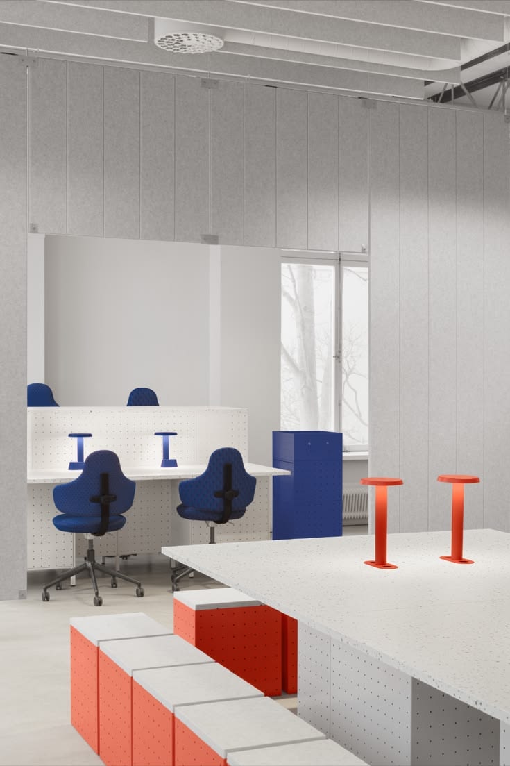 Versatile event space design with acoustic comfort. X-FELT F