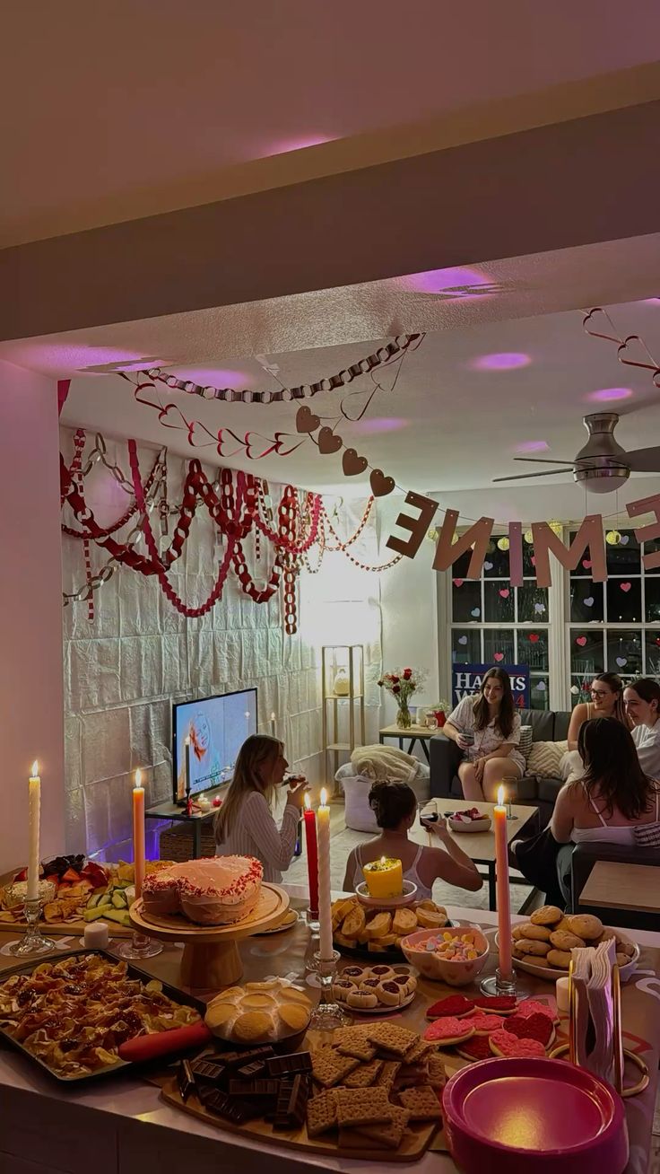 galentines, valentines, love day, girls night, valentine dec