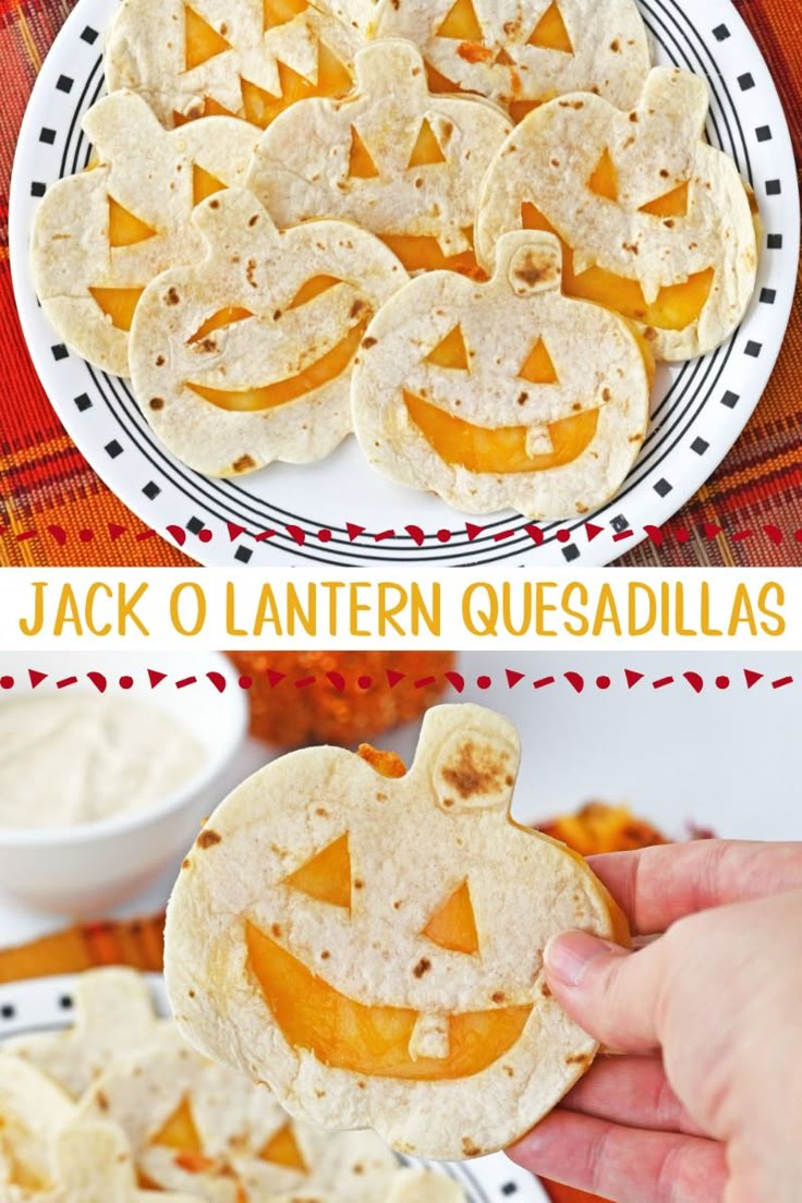 Cheesy and delicious Jack o Lantern Quesadillas are such a f