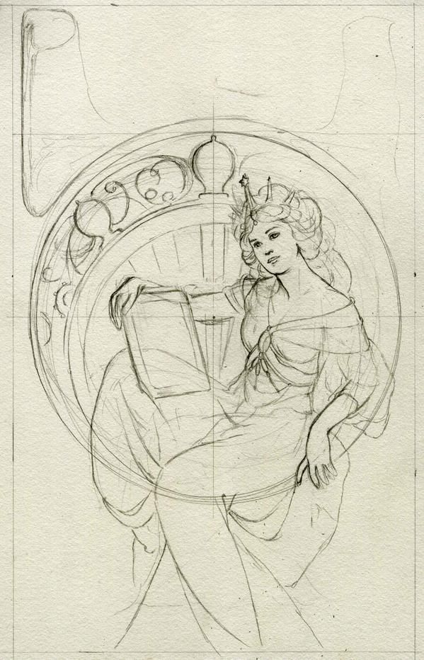 Preliminary sketch for Alan Moore's Electricomics project. A