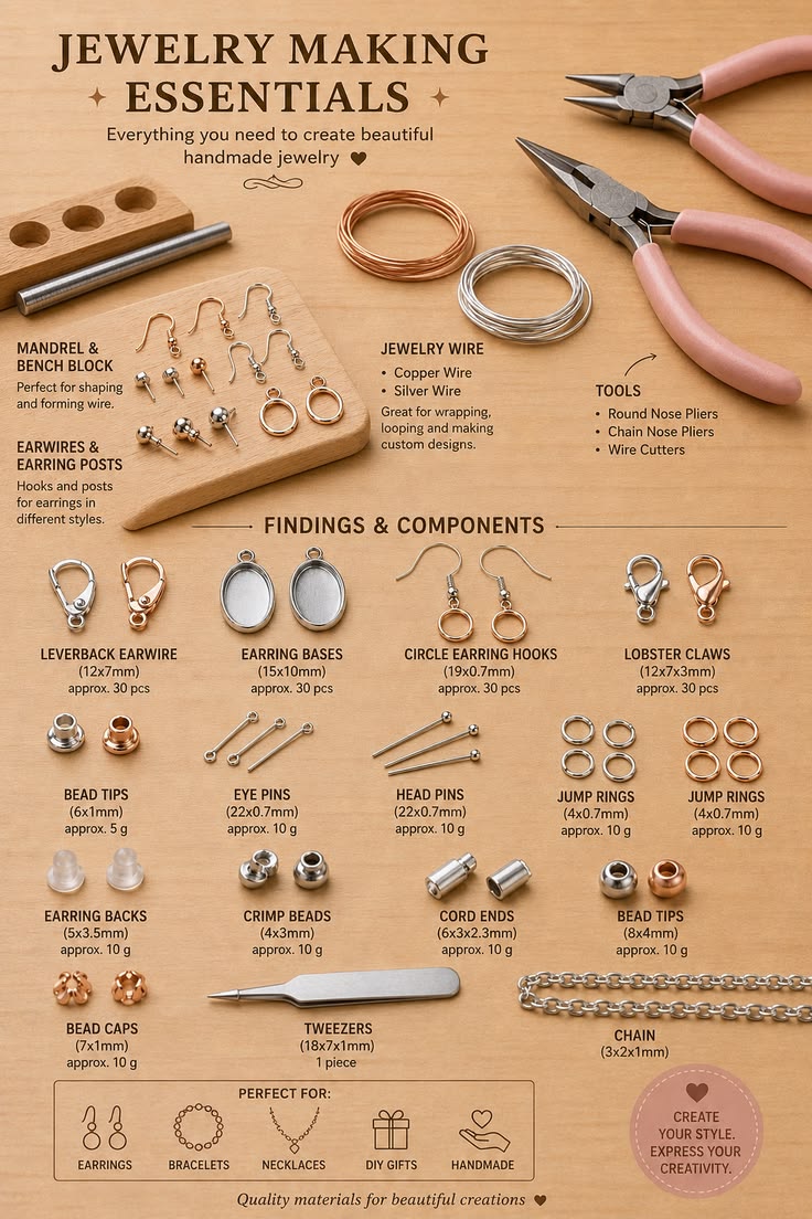 Create beautiful handmade jewelry with the essential tools a