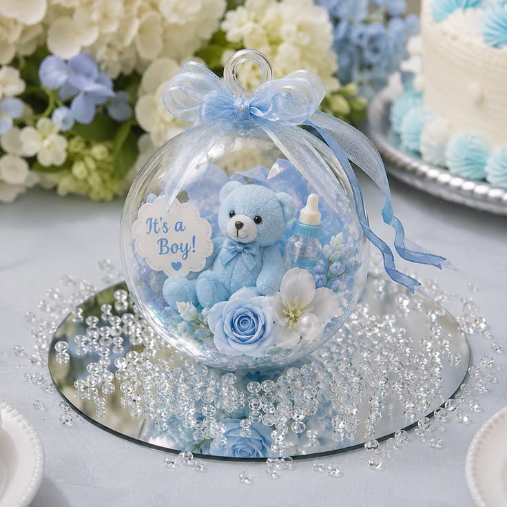 Create an adorable baby shower centerpiece or keepsake gift 