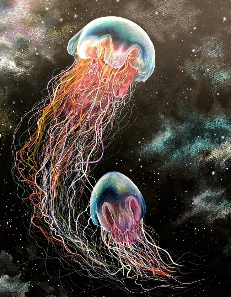 Galactic Jellyfish - An art print by Teresa Bailiff. Subject