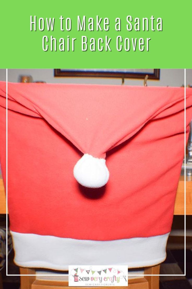 I just love this simple to make Santa chair back cover. It i