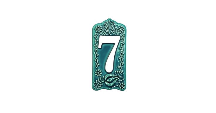 Handmade Ceramic House Number Tile