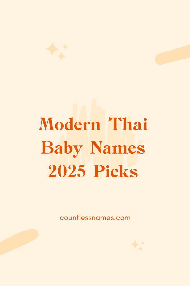 Find meaningful Thai names for your baby with this complete 