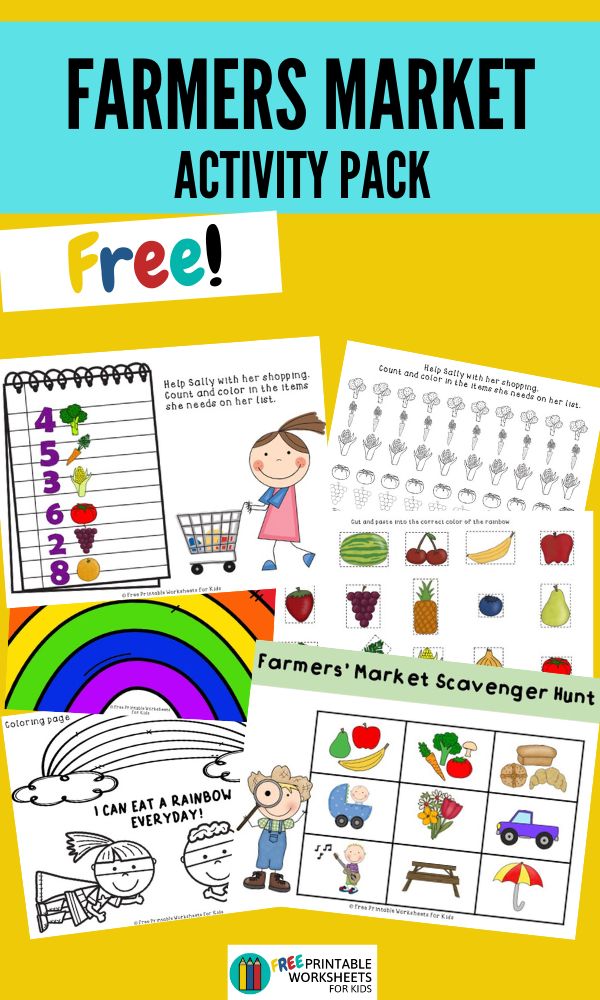 Farmers Market Activities Pack | Free Printable Worksheets F