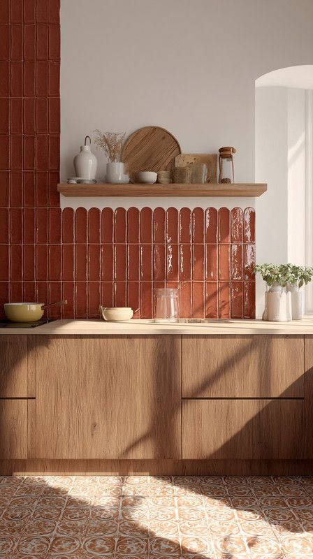 Autumn Kitchens - Seasonal kitchen with earth-toned backspla